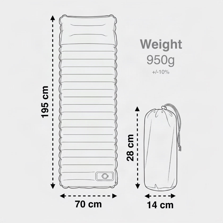 XL Sleeping Pad (195x70cm 3.5 R-Value)