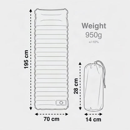 XL Sleeping Pad (195x70cm 3.5 R-Value)