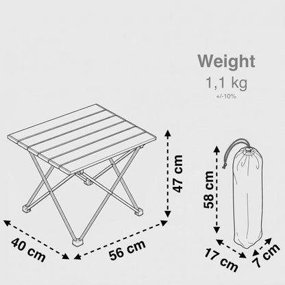 Medium Foldable Hiking Table
